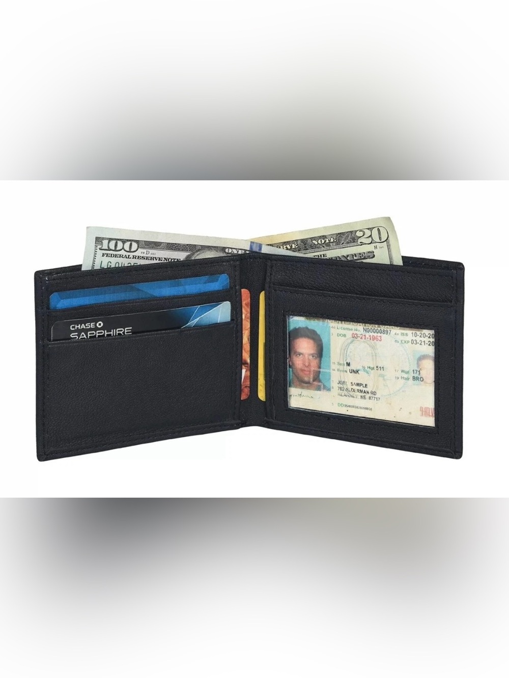 Classic Black RFID-Blocking Men's Wallet 🖤 - Picture 5 of 6